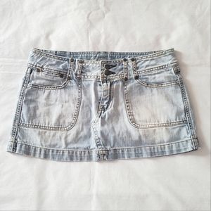 SOLD Low Rise Denim Mini Skirt